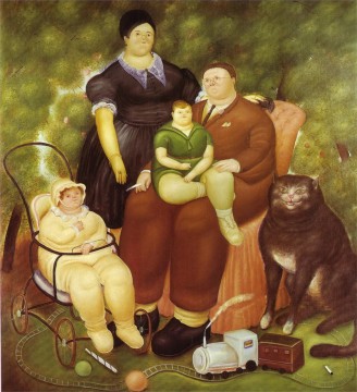 Escena Familiar Fernando Botero Pinturas al óleo